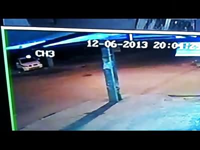 Motorcyclist does Levitation Act after Crash at Intersection