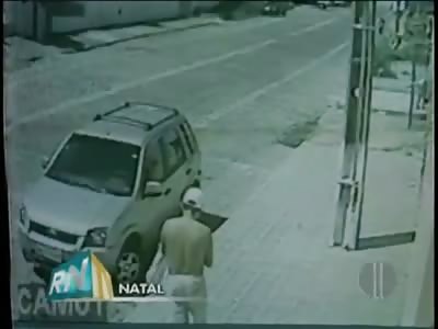 Security Camera catches Man Shot to Death Multiple Times at Close Range