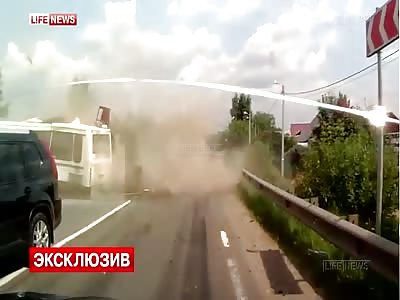 Horrific Accident Involving a Truck and a Bus Kills 14 (SLOW MOTION ADDED)