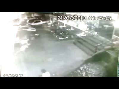 Man Executed on the Steps of a Steakhouse