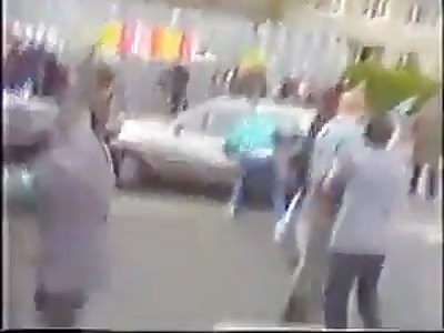 2 British Soldiers accidently drive into an IRA funeral . Dragged out there car , tortured , stabbed , beaten and shot