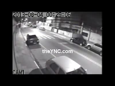 SUPERMAN: Bike Rider is Flown the Lenght of a Football Field in this Fatal Accident