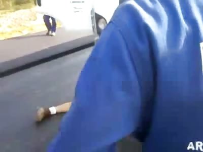 Man is Steamrolled Split in Half