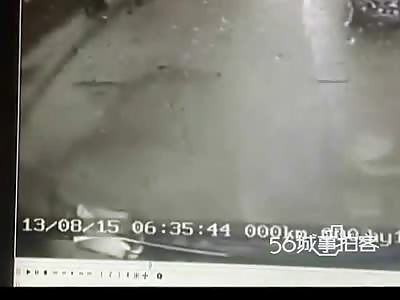 Woman on a Scooters Fatal Head on Collision with a Bus (Bloody Aftermath Included)