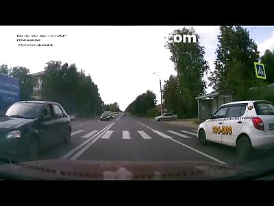 The Invisible Woman is Hit and Launched at Zebra Crossing (watch Slow Motion) 