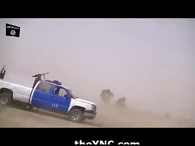 Outnumbered...Lone Soldier is Executed by Violent Drive By then has his Truck lit on Fire (New Release from Al-Furqan Media) 