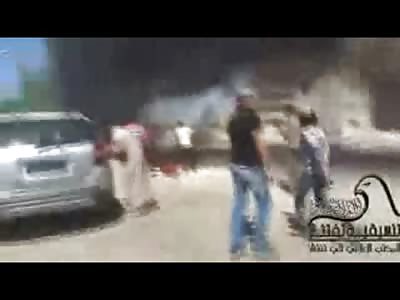 Syrian Man Beheaded and Burned along with his Bike Allegedly by Syrian Army