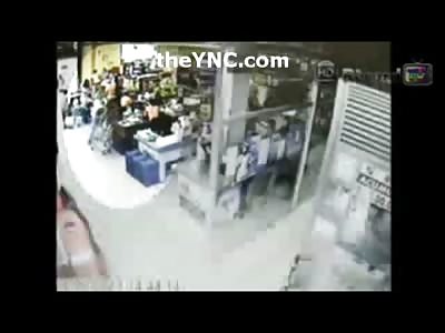 Man Stabs his Ex-wife in the Back at a Supermarket.....Because, well it's his Ex-wife