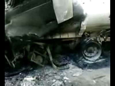 Man was Burned Alive in his Truck on Highway Crash...Terror in his Eyes