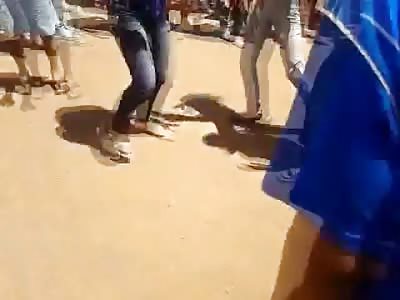 Aggressive Schoolgirl (Red Sweatshirt) takes Fatal Stab Wound to the Heart during Fight as Kids watch (Full Video) 