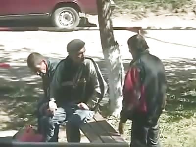 Drunken Man gets his Bell Rung in Unique Drunken Fight