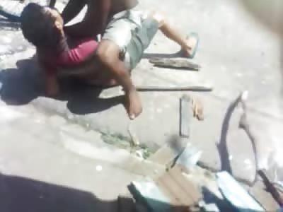 Poor Kid is Beaten with a Huge Stick and left Unconscious