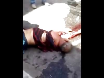 Smearing Blood Suicide under Truck