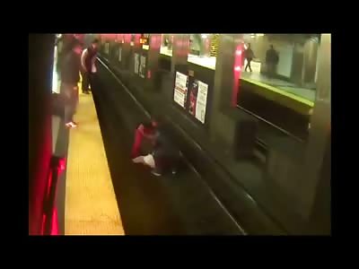 Old Man Appears to Just Run Off Platform onto the Rails.....However, Train Wasn't Coming for 15 More Minutes