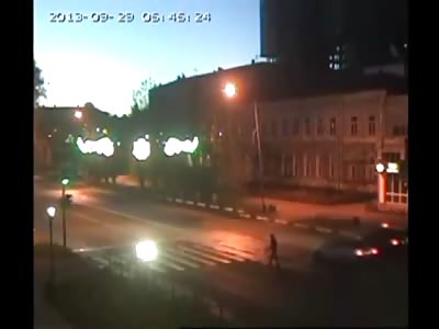 Worker is Fatally Struck While Putting Some Final Touches on a Crosswalk that he Painted