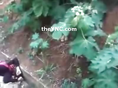 Two Teen Girls on Bicycle in the Street Dying