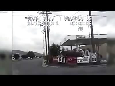 Police in Pursuit of Female Driver when She's Struck by Not one But TWO Trains (Second Train Finishes Her Off)