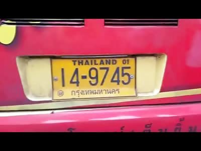 Short Video of a Woman Head Flattened by a Bus