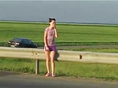 Daughter, Wife and ENTIRE Family show up to Mans Death on the Street, Bicyclist hit by Car