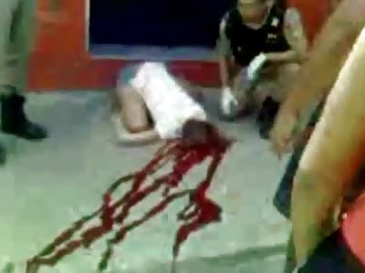 Young Girl Shot in the Face by her Boyfriend lies Ass Up on the Sidewalk