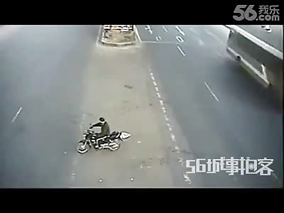 Relaxing Chill Minute on His bike....and Then!