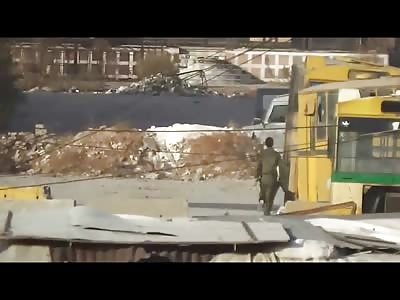 Running Man Picked off by Skillful Sniper