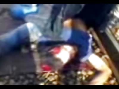 Man hit by Train is Still Alive but is Covered up with a Blanket Anyways