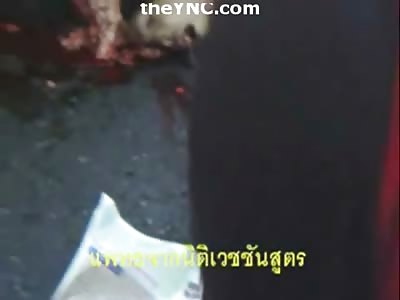 Kid Crushed under Bus Dies on a Pillow of His Brains....(Some Brain Matter Squished Through his Mouth)