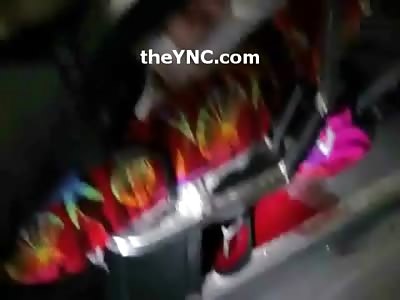 Relaxed Man in Bus Seat and Killed Himself