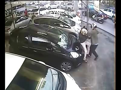 Man is Stabbed outside of a Car Dealership by Two Men