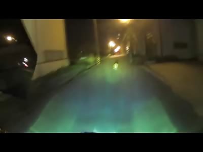 Little Dog being Chased by Motorcycle gets his Revenge