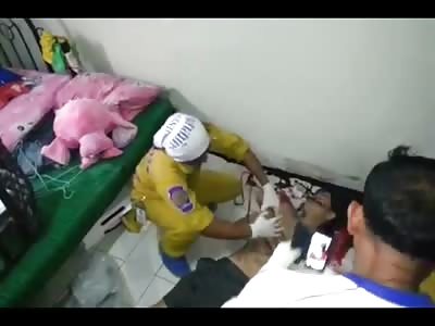 on Scene of Young Boy Suicide by Headshot in his Bedroom