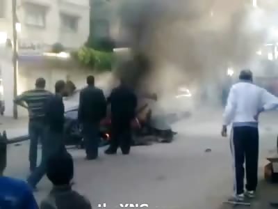 Man Ripped in Half is Dragged Away from Burning Car