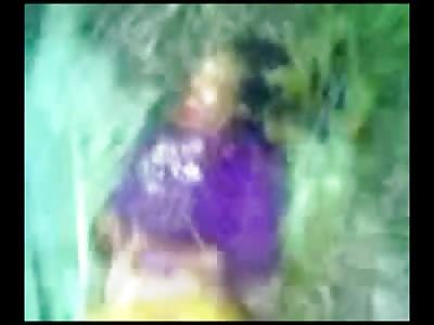 Crime Scene Cell Phone Video of Elderly Woman Throat Slit and left in the Forest