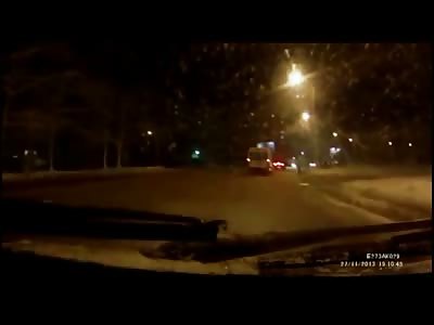 Man Suffers Fatal Heart Attack while Driving Hits Pedestrian into Snowbank