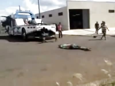 Absolutely Incredible Footage of a Rider Who Breaks His Neck when he Doesn't See a Steel Tow Cable 