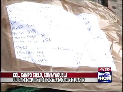 Tied up with the Proof Attached to Him..Man Accused of Extortion left Bound in Death