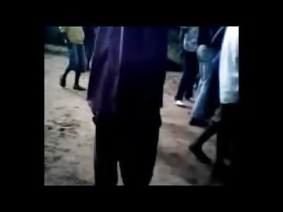 Shocking Lynching and Burning of Poor Dude that Must have Fucked up Pretty Bad