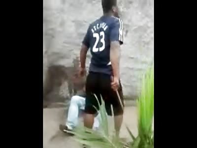 Man Beg for the Beating to Stop