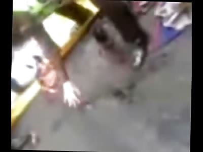 Woman Cut in Half Being Scooped up by Rescue Team