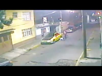 Woman is Savagely Beaten by a Man in  the Middle of the Stree