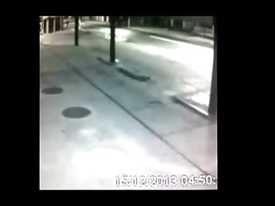 3 Guys Riding a Motorcycle Collide with a Car Head on......One Dies thrown 20 Feet into the Air 