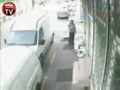 Quick Assassination, Man Comes out of Nowhere to Kill this Man from Behind 