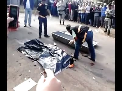 Better Quality video of Heavy Set Woman with Big Boobs Flattened on the Street