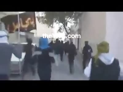 Men set a Town on Fire with Massive Molotov Cocktail Assault