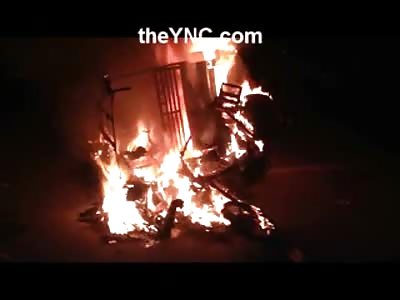 Man Burns to Death after Motorcycle Accident