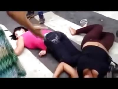 3 Woman hit in Terrible Accident one Agonizing in Pain with Legs Shredded