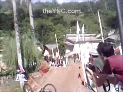 Dirt Bike Rider Breaks his Neck from Terrible Fall