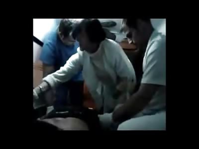 Knife in the Back Lucky Man survives with Doctors help