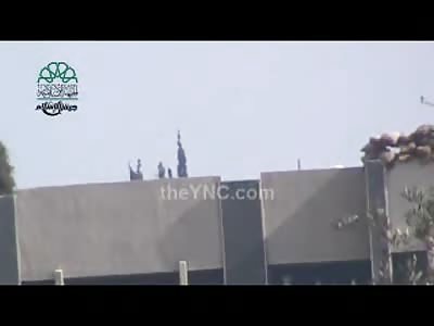 Sniper Gets Man on a Roof with Precision